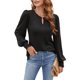 thumbnail image 1 of Blusas Informales Elegantes para Mujer, Blusas de Moda para Negocios, Camisas de Larga con Cuello Redondo, Conjuntos de Otoño para Maestras. Negro L, 1 of 7
