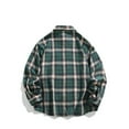 thumbnail image 4 of BLTIBY Mens Flannel Shirt Jacket Fall Winter Plaid Printed Long Sleeve Coat Button Down Thick Outwear with Pockets Green 5XL, 4 of 4