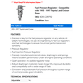 thumbnail image 2 of Fuel Pressure Regulator - Compatible with 1993 - 1997 Toyota Land Cruiser Base 1994 1995 1996, 2 of 2