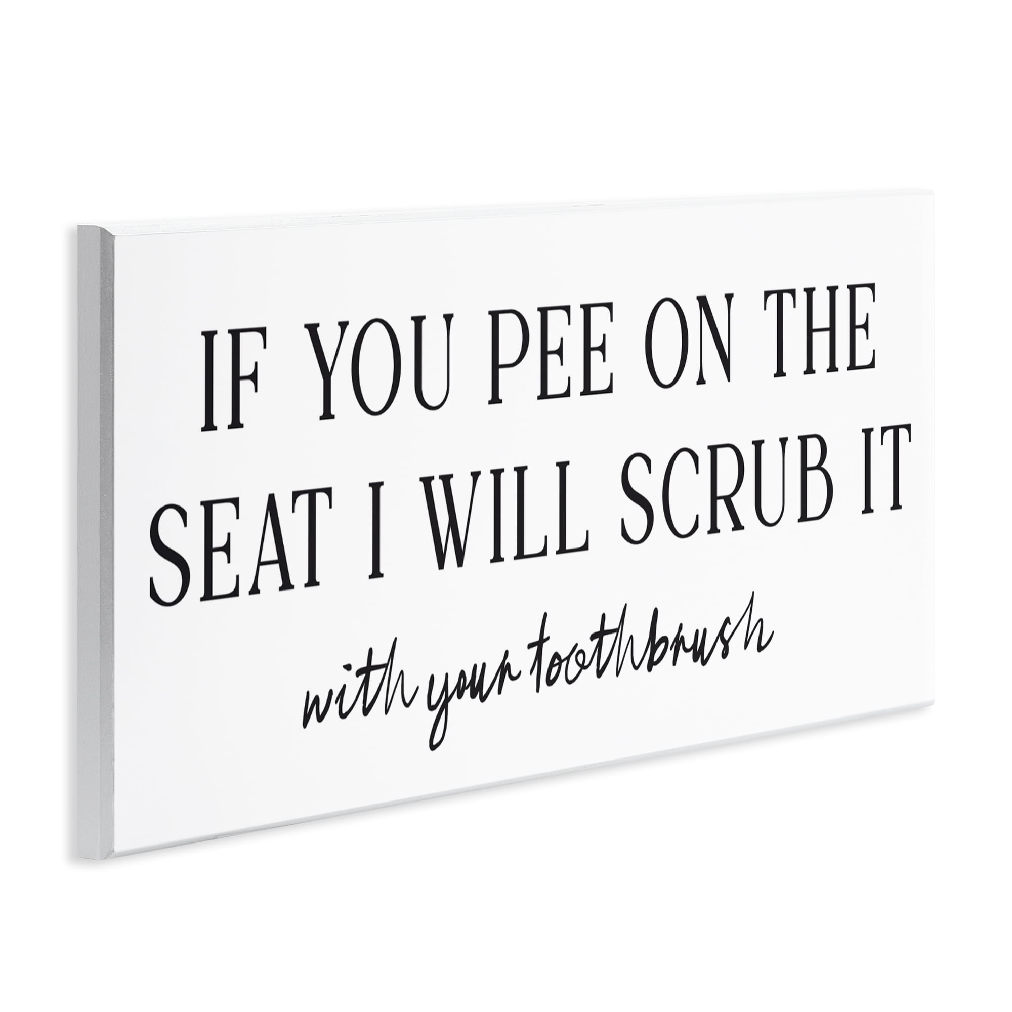 Stupell Industries Pee On The Seat Humor Wall Plaque Art, design by Lettered and Lined