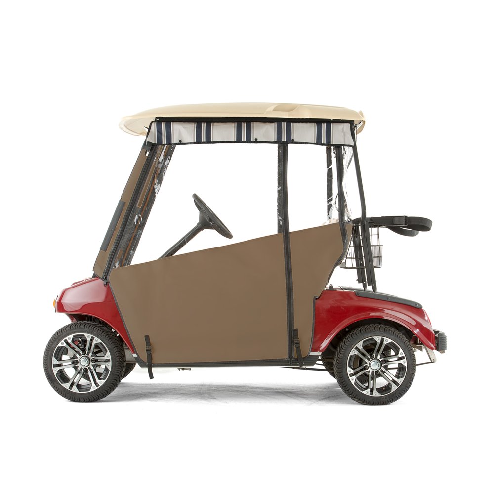 Club Car DS Golf Cart PROTOURING Sunbrella Track Enclosure Cocoa