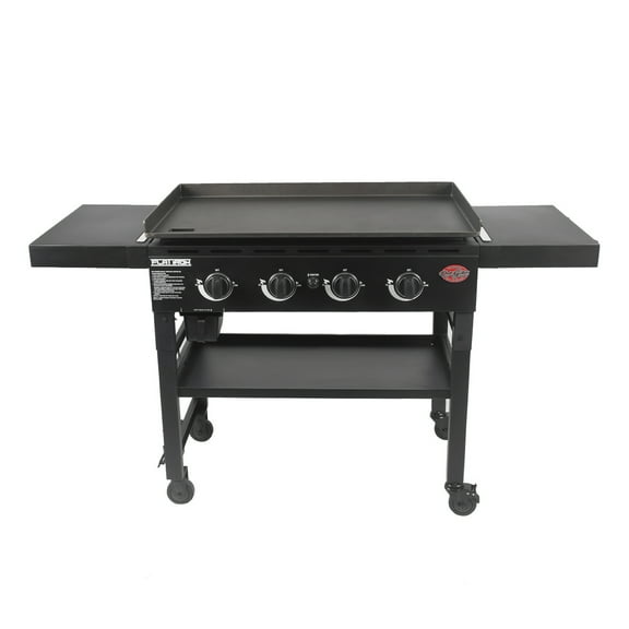 Char-Griller® Flat Iron® 4-Burner Gas Griddle in Black