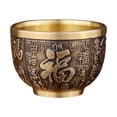 thumbnail image 2 of Cuenco de cobre con forma de cuenco, figura coleccionable creativa, decoración china de Feng Shui, adorno de para el hogar, hotel y sala de Estilo B, 2 of 6
