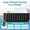 thumbnail image 6 of 240 Gallon Inflatable Hot Tub 6 Person Square with Control Panel, Portable Outdoor AirJet Hot Tub Spa with 130 Bubble Jets, Filter, Insulated Tub Cover and Floor Protector, Temperature up to 104°F, 6 of 10
