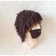 thumbnail image 3 of Gorros con barba y peluca divertida, gorro tejido hecho a mano con rastas, 3 of 5