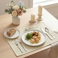thumbnail image 3 of Sm:)e Beige Placemats 12 x 18 Inch Set of 4, Seasonal Washable Kitchen Dining Table Decoration for Home Party,240g（0.53lb）, 3 of 7