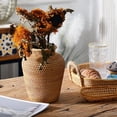 thumbnail image 2 of Cesta de mimbre, maceta colgante de ratán, maceta, cesta de flores, cesta de almacenamiento, jarrón de mimbre, cesta rústica tejida para flores, 2 of 7