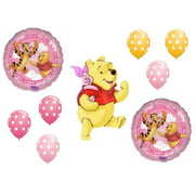 DalvayDelights Winnie The Pooh Baby Girl Shower Welcome Little One Balloons Bouquet Party Decor