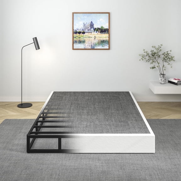 9 Inch Full Size Box Spring, Metal Heavy Duty Mattress Foundation with Fabric Cover, Easy Assembly Bed Base