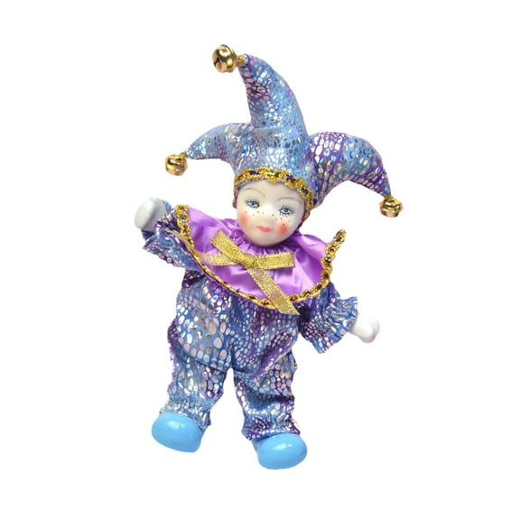Almencla Porcelain Clown Doll Cute Italian Angel Small Crafts Adults Gifts Decorative Vintage Doll Figurine 7 inch for Party Favors Christmas