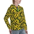 thumbnail image 6 of Kdxio Sunflowers In Vintage Print Womens Oversized Hoodies Sweatshirts Hooded Pullover Tops Sweaters Casual-Large, 6 of 7