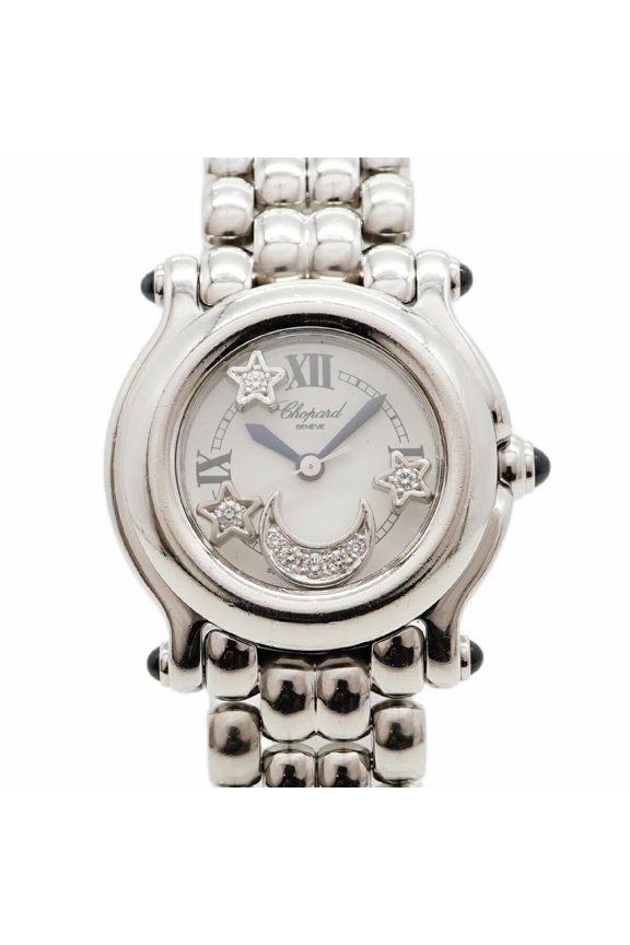 Pre-Owned Chopard Happy Sport Diamond 27 8250-21 White Dial Women's Watch