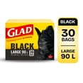 thumbnail image 1 of Glad Black Garbage Bags - Large 90 Litres,, 1 of 6
