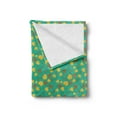 thumbnail image 2 of Autumn Soft Flannel Fleece Blanket, Seasonal Fall of the Leaf Warm Colors Simple Art Design Composition Print, Cozy Plush for Indoor and Outdoor Use, 50" x 60", Sea Green and Mustard, by Ambesonne, 2 of 5