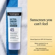 Neutrogena Ultra Sheer Dry-Touch Sunscreen Lotion Broad Spectrum SPF 45, 2-Pack of 3 fl oz