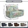 thumbnail image 3 of Jiueut Starfish Coral Pattern Recliner Cover, Wear Resistant Recliner Cover Anti Dust Couch Cover with Storage Pockets for Home Use, 3 of 7