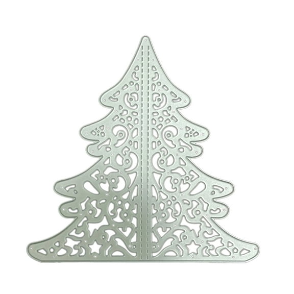 Christmas Tree Embossing Die Cuts Hollow-out Cutting Dies for Gift Card Making DIY Scrapbooking Album Paper Crafts