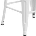 thumbnail image 4 of Home Square 24" Backless Metal Counter Stool in White - Set of 3, 4 of 5