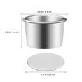 thumbnail image 4 of 4 pcs moldes para pasteles redondos con moldes de aluminio de aluminio extraíbles para hornear pequeños pasteles para hacer pasteles, 4 of 6