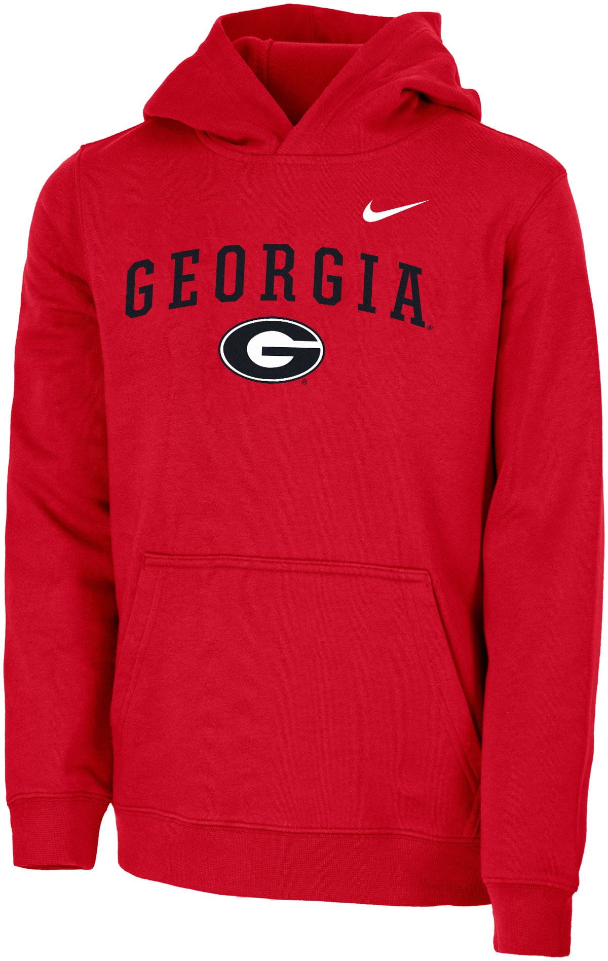 Nike Youth Georgia Bulldogs Red Club Fleece Pullover Hoodie - Walmart.com - Walmart.com