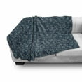thumbnail image 3 of Nature Soft Flannel Fleece Throw Blanket, Hand Drawn Style Ginkgo Biloba Leaves and Dots on Dark Blue, Cozy Plush for Indoor and Outdoor Use, 50" x 70", Mint Green Dried Rose, by Ambesonne, 3 of 6