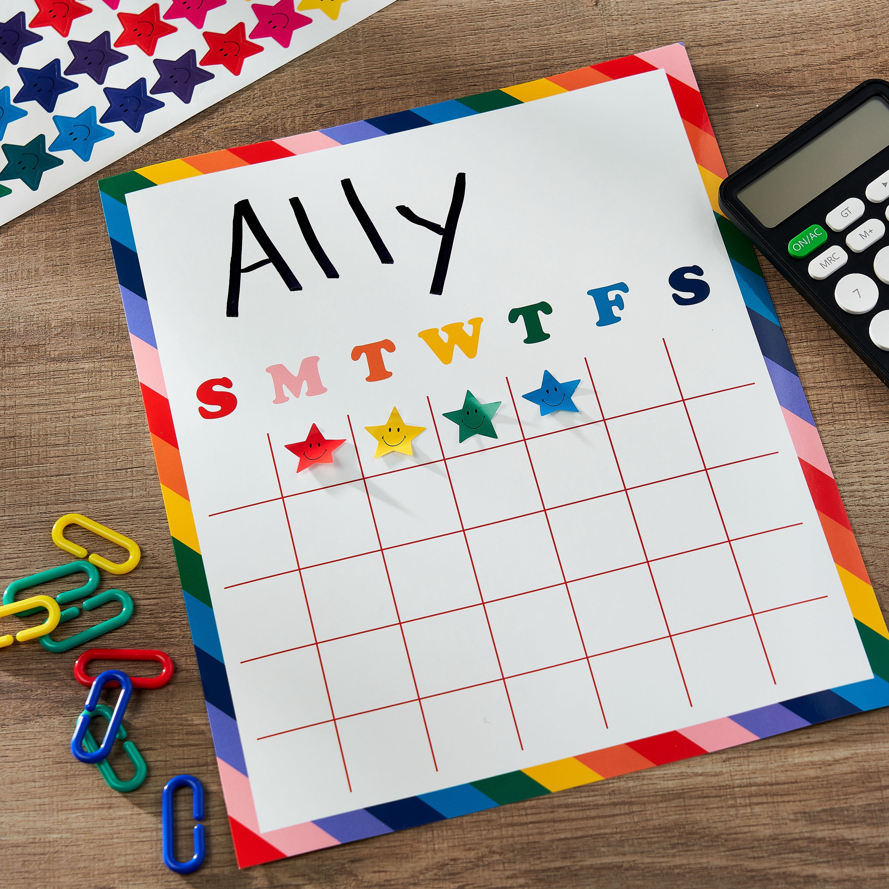 Pen+Gear Rainbow Incentive Charts, 10 Charts and 4 Sticker Sheets