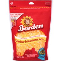 Borden Natural Finely Shredded Cheddar & Monterey Jack Cheese, 8 oz
