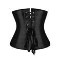 thumbnail image 4 of Sexy Satin Underbust Bustier for Women Lace Up Corset Plus Size Vintage Waist Cincher Corset Top, 4 of 6