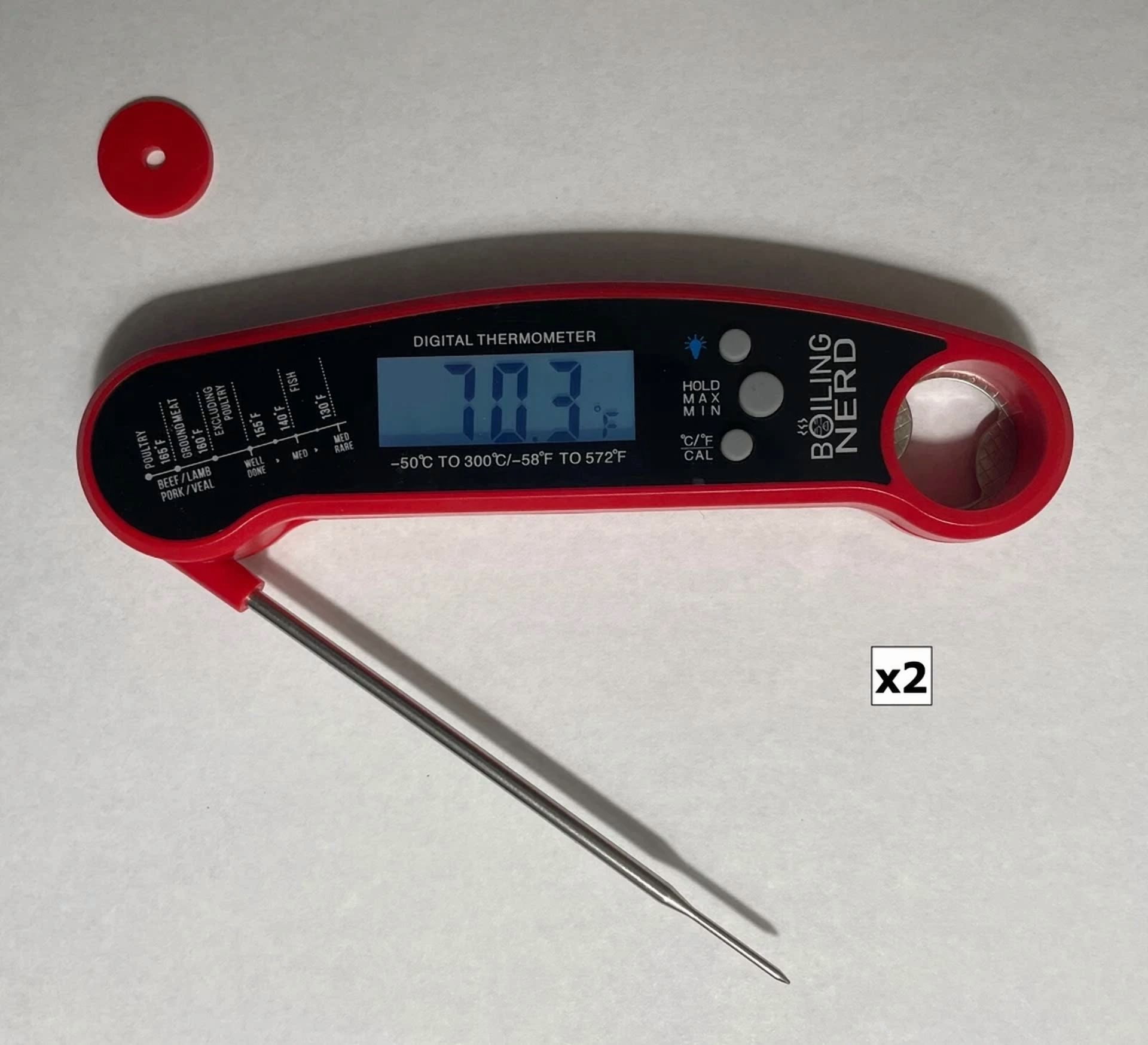 CIRCLE- New 2 Pack Instant Read Digital Meat Thermometer Kitchen Food *See Description*
