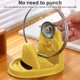 thumbnail image 5 of Toystoory Estante de almacenamiento para tapa de olla, estante de cubierta de cocina antideslizante de plástico, colgador de pared de cocina en amarillo, 5 of 6