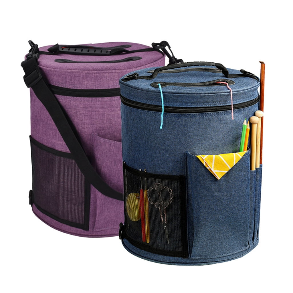 Portable Yarn Crochet Thread Storage DIY Woven Storage Bag Crochet Wool Storage Bucket
