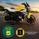 thumbnail image 2 of Moto Eléctrica Amarilla Con Luz Y Claxon Little Monkey, 2 of 7