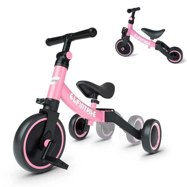 besrey Bicicleta para niños 5 en 1 para niños de 1 año a 4 años, Triciclo para niños pequeños, Triciclo para niños, Juguetes para niños y niñas, Entrenamiento de Equilibrio, Pedales extraíbles