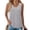Gray, variant on Plus Size Tank Tops for Women Summer Pleated Square Neck Tunics Loose Fit Casual Flowy Sleeveless Shirts, Coffee L