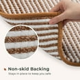 thumbnail image 4 of Ombre Chenille Bathroom Rugs Sets 2 Piece 17"x24"+20"x32", Non-Slip Bath Mats Set for Bathroom Floor, Bath Rugs Set of 2, Washable Shower Mat, Camel Brown and White, 4 of 6