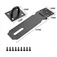 thumbnail image 2 of CHAO Pestillo y perno (negro) Cerrojo de candado Pestillo de puerta de 5 pulgadas, Cerradura de puerta exterior con tornillos, Pestillo de puerta de acero inoxidable para puerta, cajón, armario, 2 of 5
