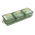 thumbnail image 2 of Tongina Appetizer Tray Divided Serving Container with Lid Food Storage Container Box Nordic Candy Serving Platter for Kitchen Cookies Dark Grids, 2 of 8