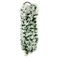 thumbnail image 2 of Zhourta 28inch Artificial Violet Flower Hanging Basket - Faux Wisteria Vine with Cascading Blooms for Home Decor, 2 of 6