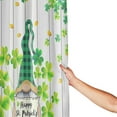 thumbnail image 4 of JOOCAR Happy St. Patrick's Day Shower Curtain for Bathroom, Irish Gnome Green Clover Shamrock Leaf Decor Farmhouse Bathroom Curtains, 72 x 72 Inches, 4 of 7