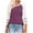 Purple, variant on zbxnLI 3/4 Length Sleeve Womens Tops Hollow out Cuffed Casual Blouse Women Crewneck Loose Tunic Shirts