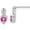 Silver, variant on Sterling Silver Antique Cushion Cr. Pink Sapphire and Diamond Earrings
