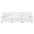 thumbnail image 3 of Sofa, Faux Vegan Leather, White, Modern Contemporary Urban Design, Living Lounge Room Hotel Lobby Hospitality, 3 of 10