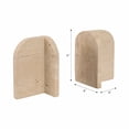 thumbnail image 4 of Marble Arched Book Ends for Shelves - Modern Book Accessories for  Bookshelf Libray Decor - Decorative Bookends Display for Office Library, Desk or Living Room Accent - Set of 2, 6", Tan, 4 of 11