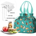thumbnail image 4 of Cartoon Shiba Inu Dog Drawstring Lunch Bag Women - Drawstring Lunch Bag Insulated for Work Office - Stain-Resistant Large Lunchbags for Women with Multi-Pockets, 4 of 6