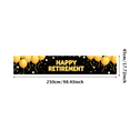 thumbnail image 1 of Black Background Happy Retirement Banner with Golden Balloons and Stars Party Decorations Retirement Party Backdrop Photography Props Decor for Celebrations, 1 of 4