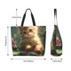 thumbnail image 5 of Easygdp Cute Kitten Water Lilies Bolsas Tote para Mujer, Bolsos de Hombro para Viaje, Bolsos de Mano de Gran Capacidad para Compras y Trabajo, 5 of 8