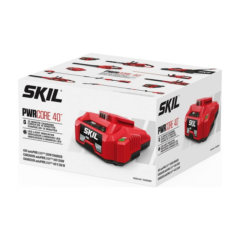 SKIL PWR CORE 40 40V Battery Charger, Auto PWR JUMP, LED Status