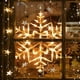thumbnail image 2 of Luces decorativas con siluetas de ventanas navideñas, copos de nieve y estrellas iluminados, 2 of 5