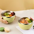 thumbnail image 6 of Stainless Steel Bowl Set of 4, Double Wall Insulated Bowls for Hot & Cold Food, 15cm Stackable Nesting Bowls with Lids, Non-slip Base for Office Lunches, Picnics, and Family Dinners, 6 of 8