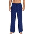 thumbnail image 2 of Lsque Navy Blue Print Men's Pajama Pants, Lounge Pant - Comfortable Home Wear,Elastic Waistband, Stylish Design-Small, 2 of 9
